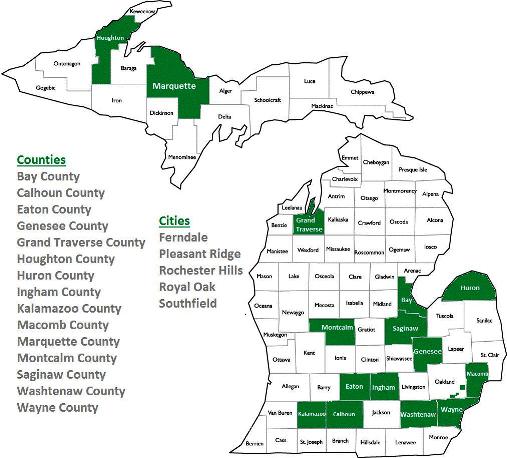 PACE Counties Michigan